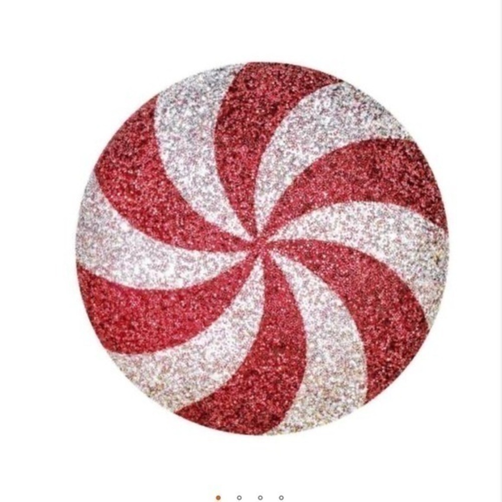 NWOT Sparkle Home Peppermint Pillow Velvet back candy cane pillow bling 2 Colors